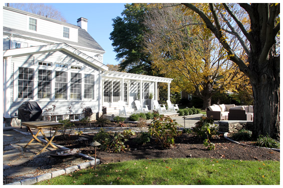 colonial revival patio